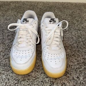 Nike Air Force 1 White with Gum Sole Women’s Size 8